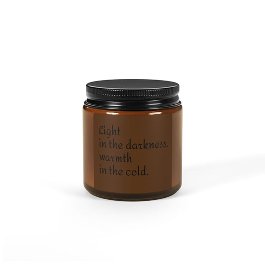 Cozy Scented Candle - Light in the Darkness, Warmth in the Cold | Aromatherapy, Relaxation, Home Decor, Gift for Her, Self-Care