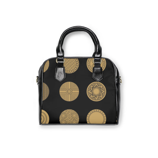 Chic Gold Patterned Shoulder Handbag | Stylish Everyday Tote, Fashion Accessory, Gift for Women, Trendy Handbag for All Occasions, [...]