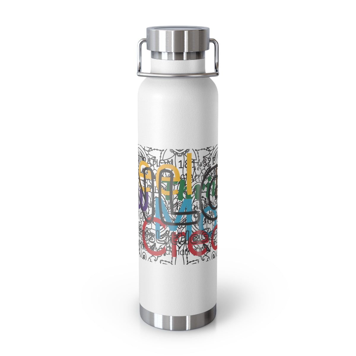 Colorful Insulated Water Bottle with Motivational Quotes, Travel Mug, Eco-Friendly, Gift for Fitness Enthusiasts, Hydration Companion