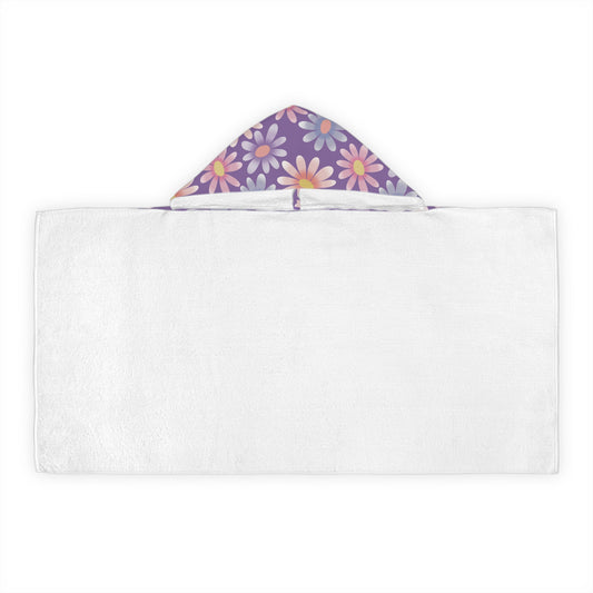 Youth Floral Hooded Towel, kids bath cover-up, beach towel, cute hooded towel, fun summer gift, toddler swim accessory