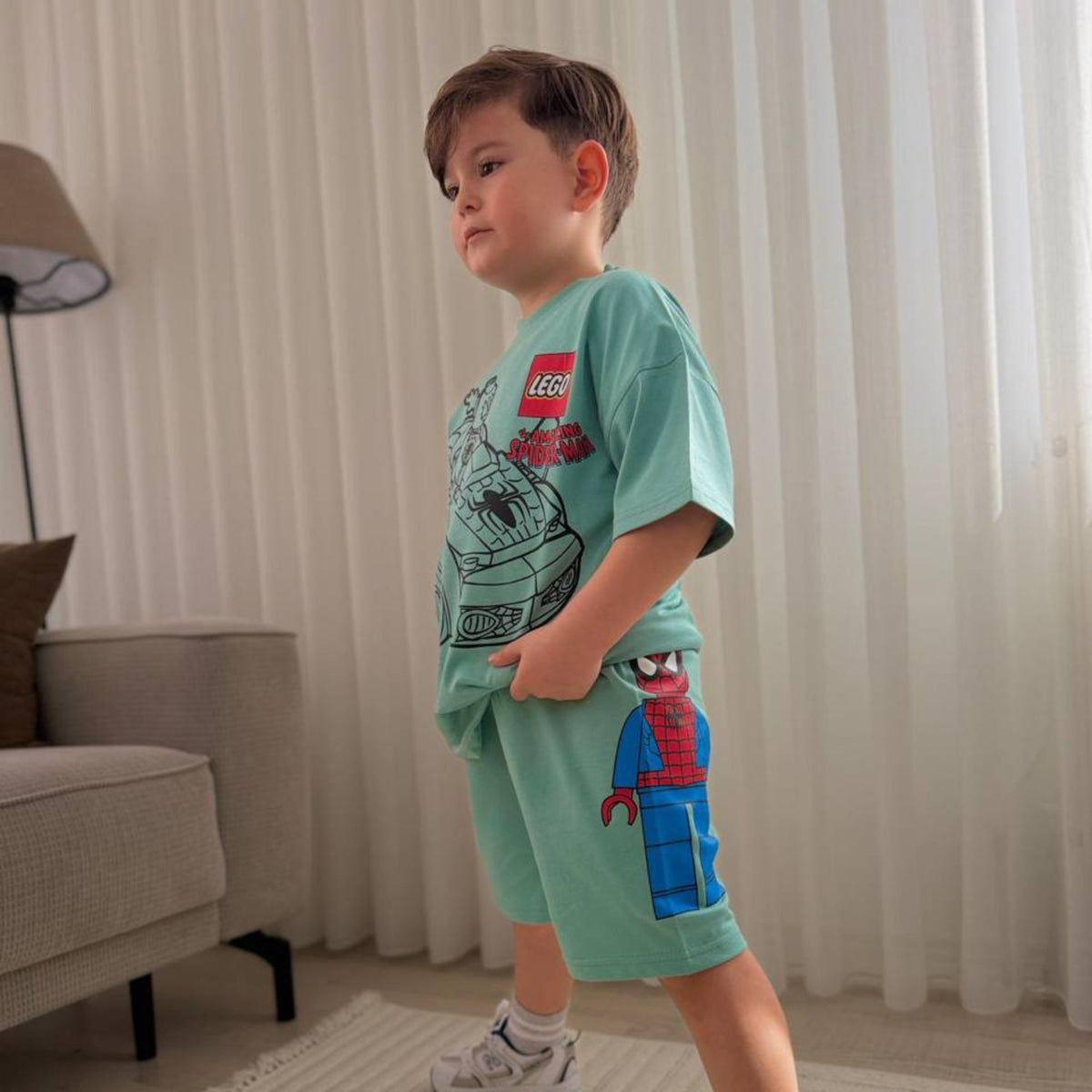SpiderBrick Boys Short Set