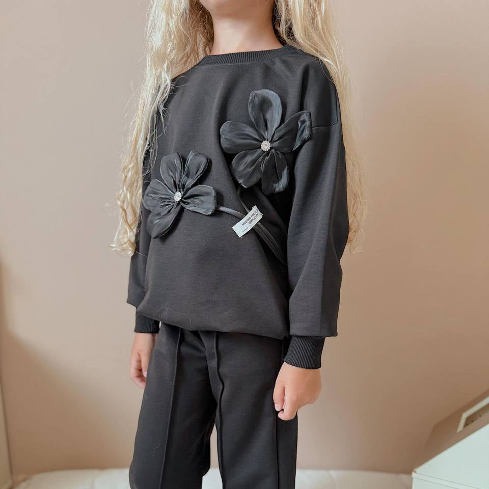 Luxury Flowers Girls Casual Set