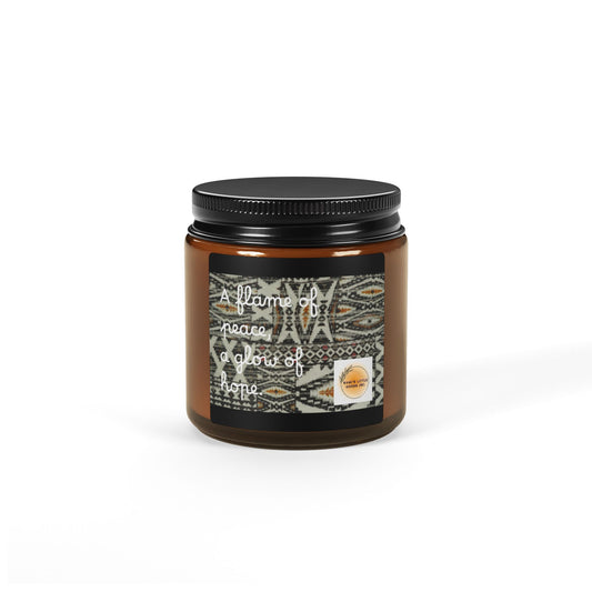 Cozy Bohemian Scented Candle - Relaxation, Home Decor, Gift for Her, Aromatherapy, Multi-Size Amber Jar