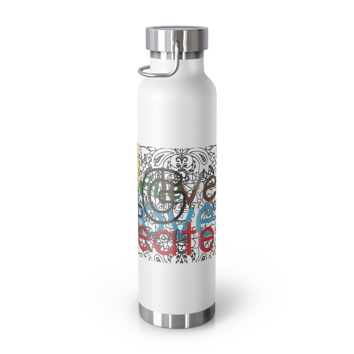 Colorful Insulated Water Bottle with Motivational Quotes, Travel Mug, Eco-Friendly, Gift for Fitness Enthusiasts, Hydration Companion