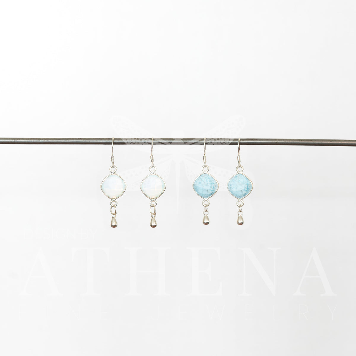 Raw Turquoise Earrings in Sterling Silver – Bold Elegance for the Modern Woman