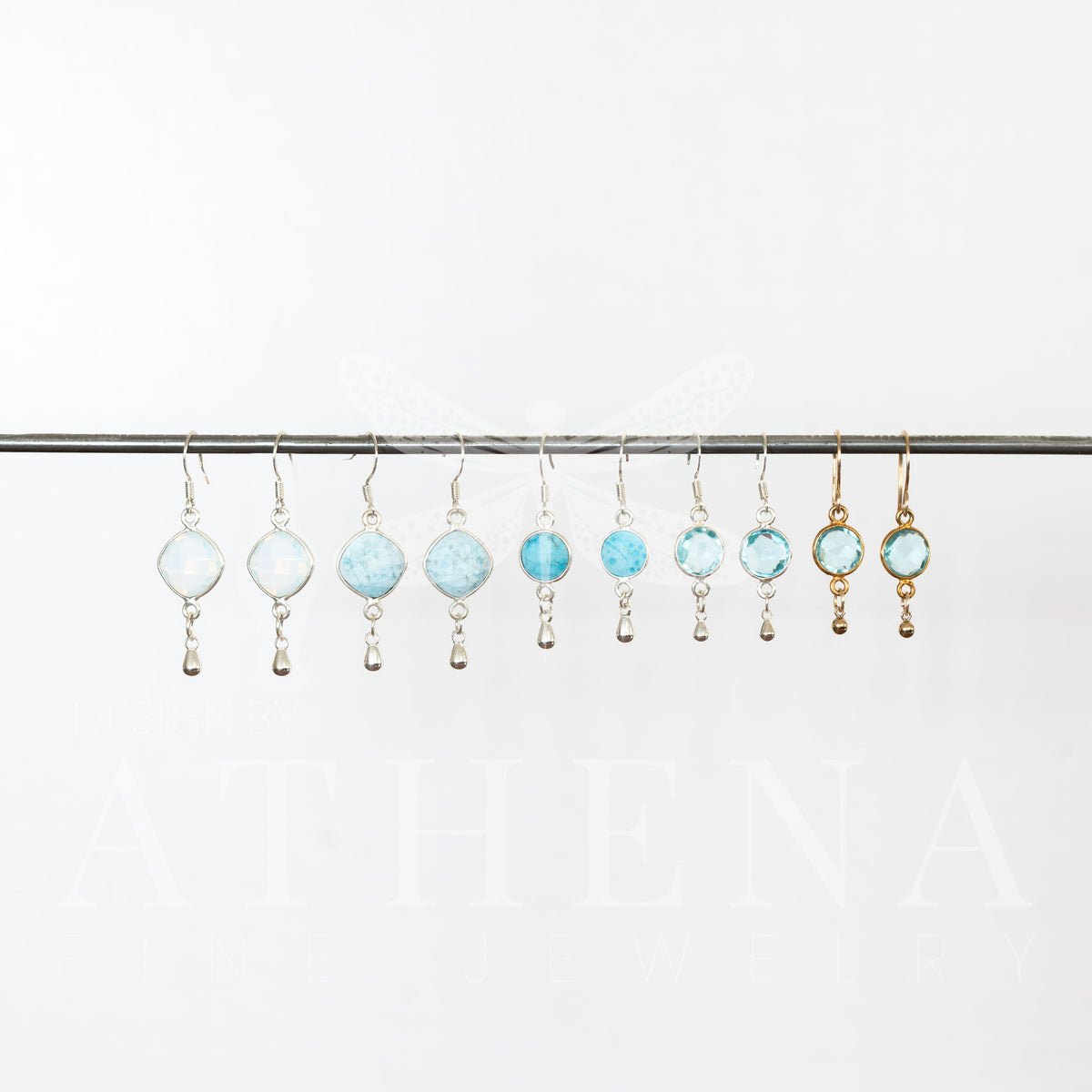 Raw Turquoise Earrings in Sterling Silver – Bold Elegance for the Modern Woman