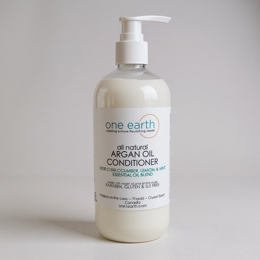 Hair Conditioner with Argan Oil - Cucumber, Lemon + Mint (Refresh)
