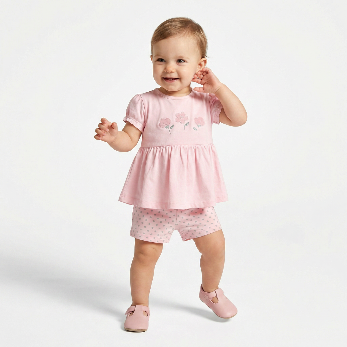 Summer Flower Girls Cotton Set
