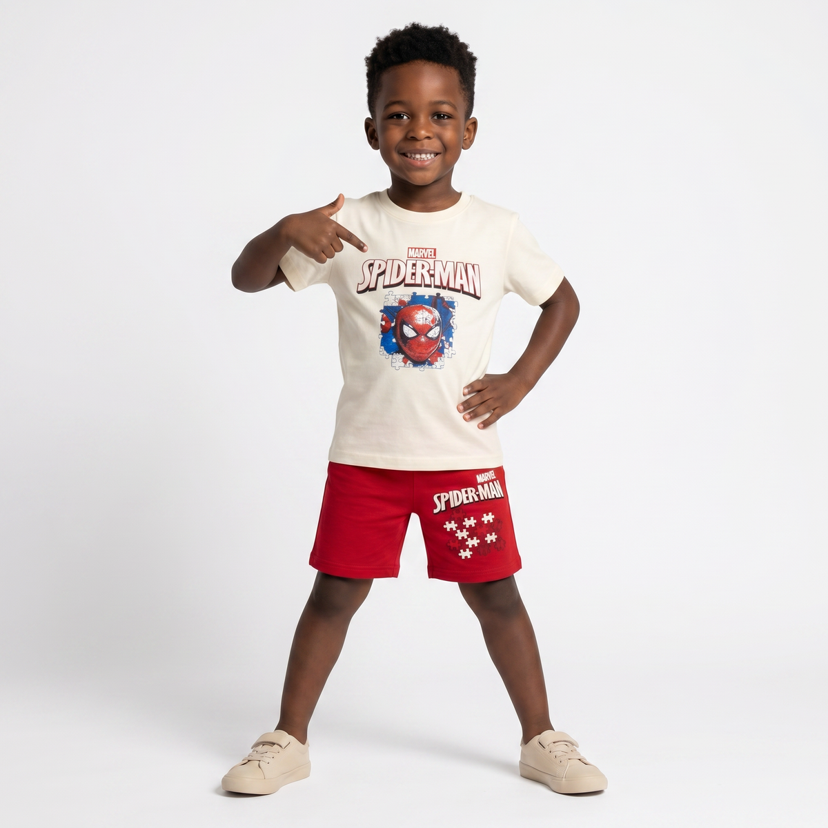 Puzzle Hero Boys Shorts Set