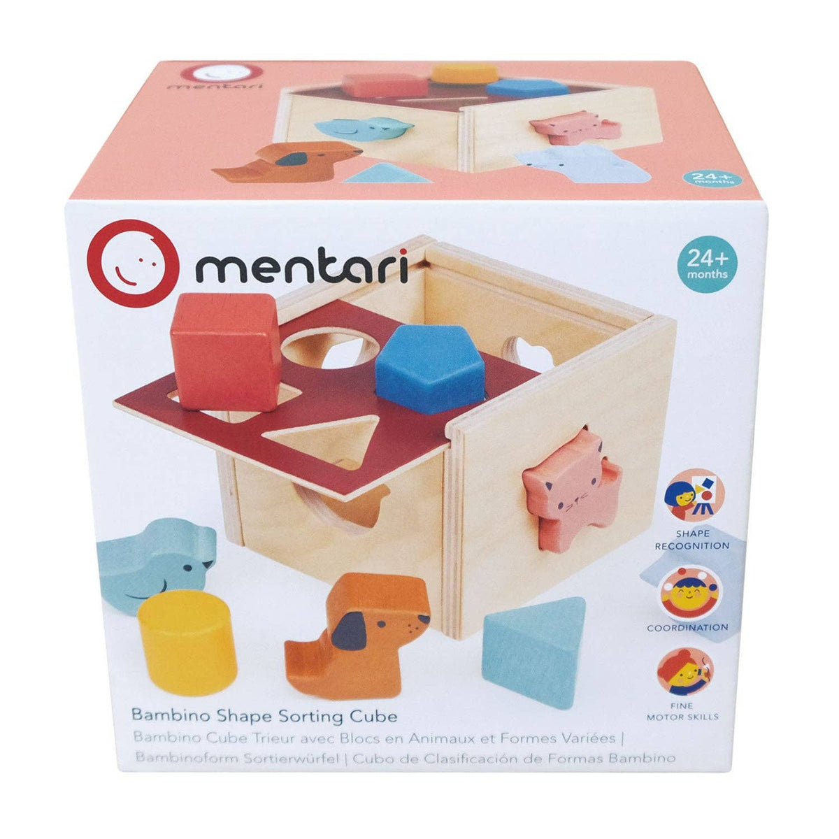 Mentari Toys - Bambino Shape Sorting Cube - Canadian Supplier - Ages 2+