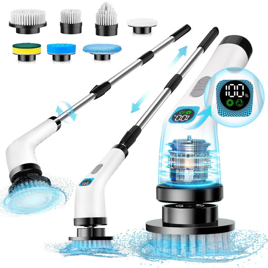 Electric Spin Scrubber For Cleaning - Bathroom Floor Shower Scrubber