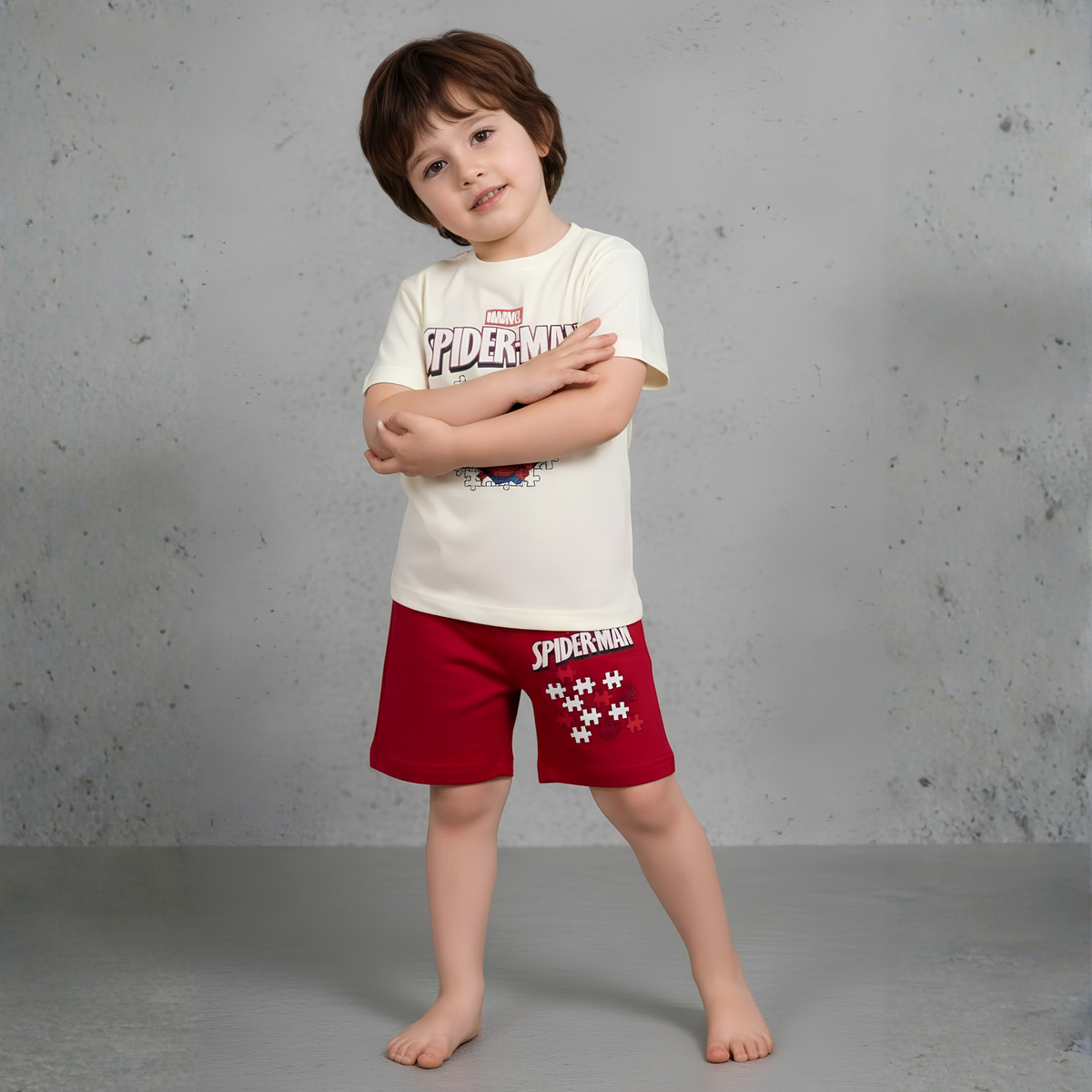 Puzzle Hero Boys Shorts Set