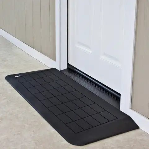 EZEdge with StoneCap Transition Ramps | Recycled Rubber Wheelchair Threshold Ramp Canada