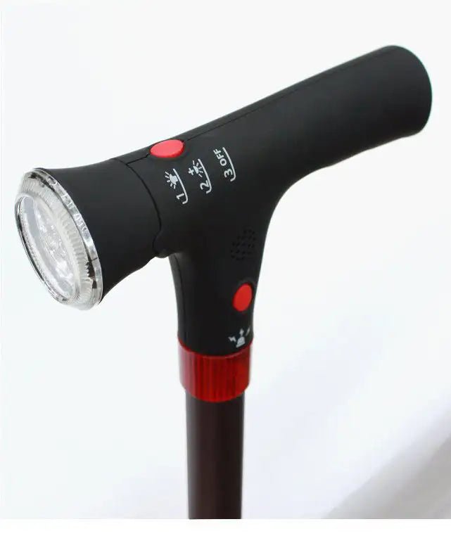Adjustable Flashlight Cane with Built-In Siren for Enhanced Mobility Support in Canada