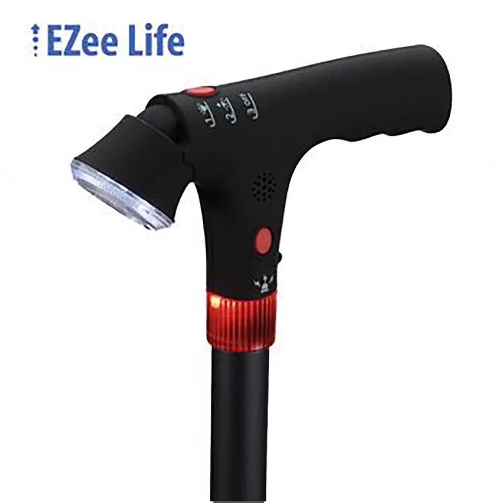 Adjustable Flashlight Cane with Built-In Siren for Enhanced Mobility Support in Canada