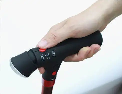 Adjustable Flashlight Cane with Built-In Siren for Enhanced Mobility Support in Canada