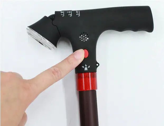 Adjustable Flashlight Cane with Built-In Siren for Enhanced Mobility Support in Canada