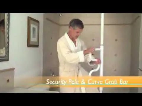 Stander ST1100W Security Pole & Curve Grab Bar | 300 lb Support Canada